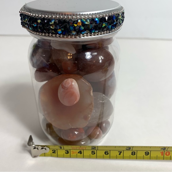 Jar of various crystals & gems. - Picture 9 of 9